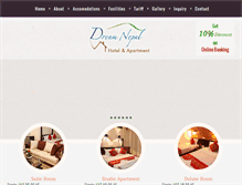 Tablet Screenshot of hoteldreamnepal.com